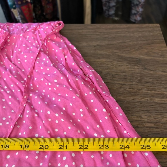 A New Day Pink Puff Sleeve Wrap Mini Dress NWOT M - Picture 11 of 12
